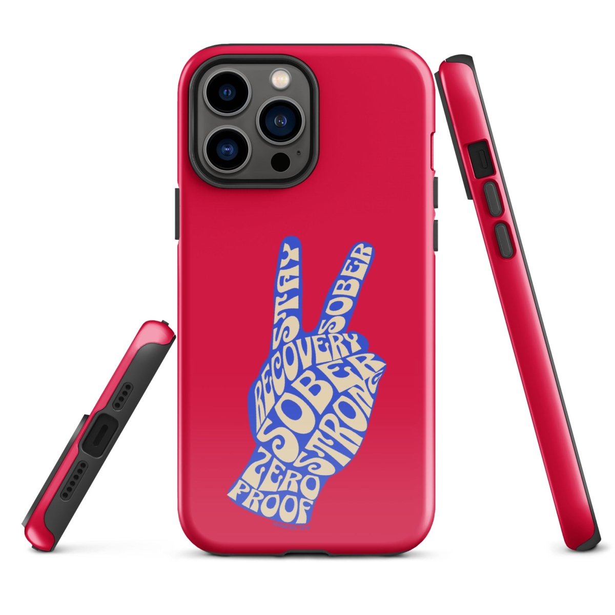 Peace & Sober Recovery Phone Case close-up view (view 12)