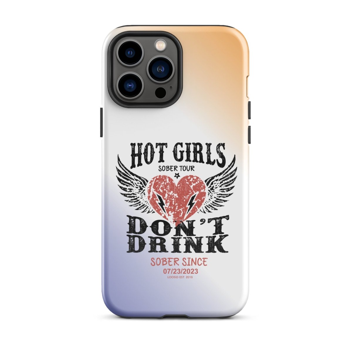 Hot Girls Don't Drink Recovery Phone Case close-up view (view 12)