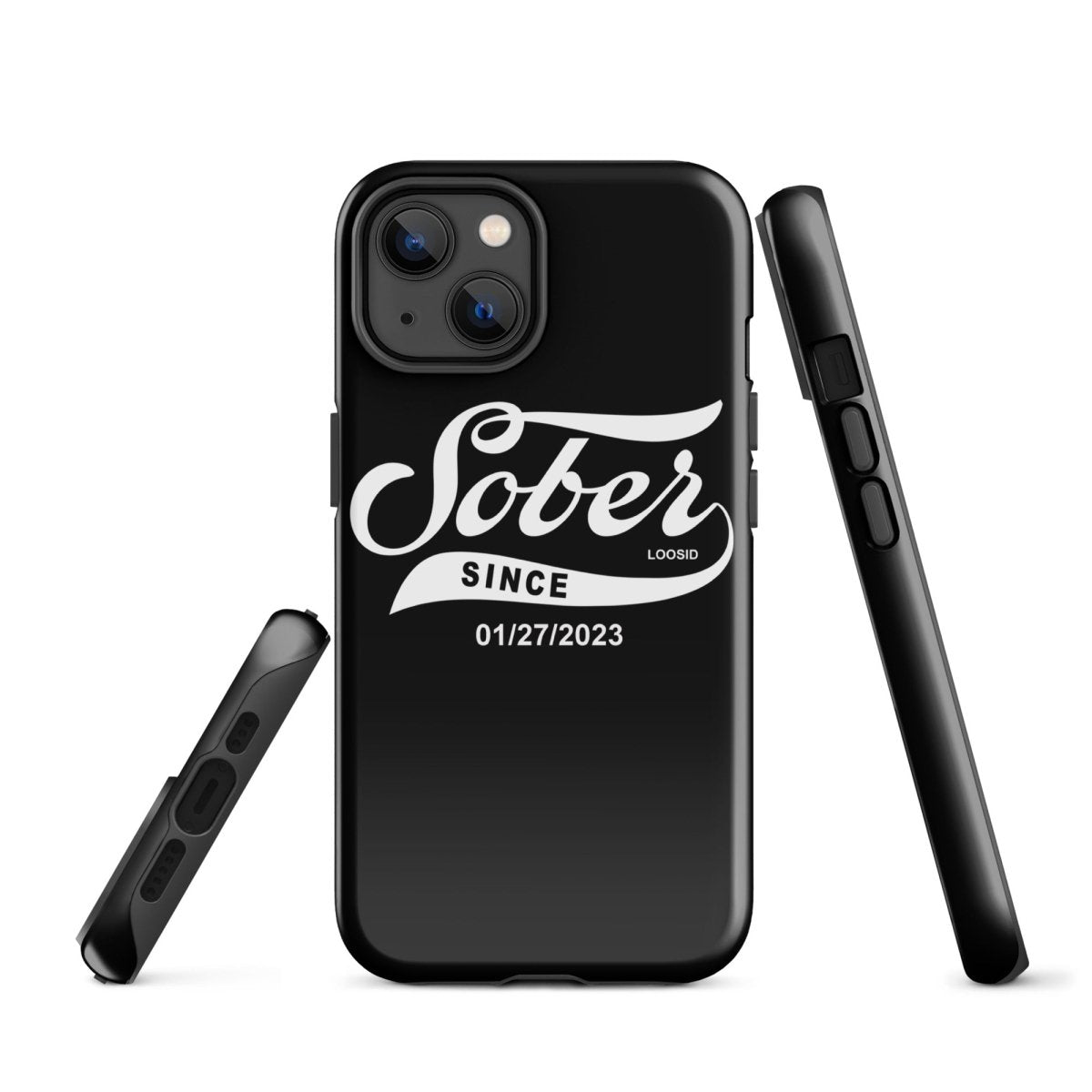Sober Since Recovery Phone Case flat lay styled image (view 13)