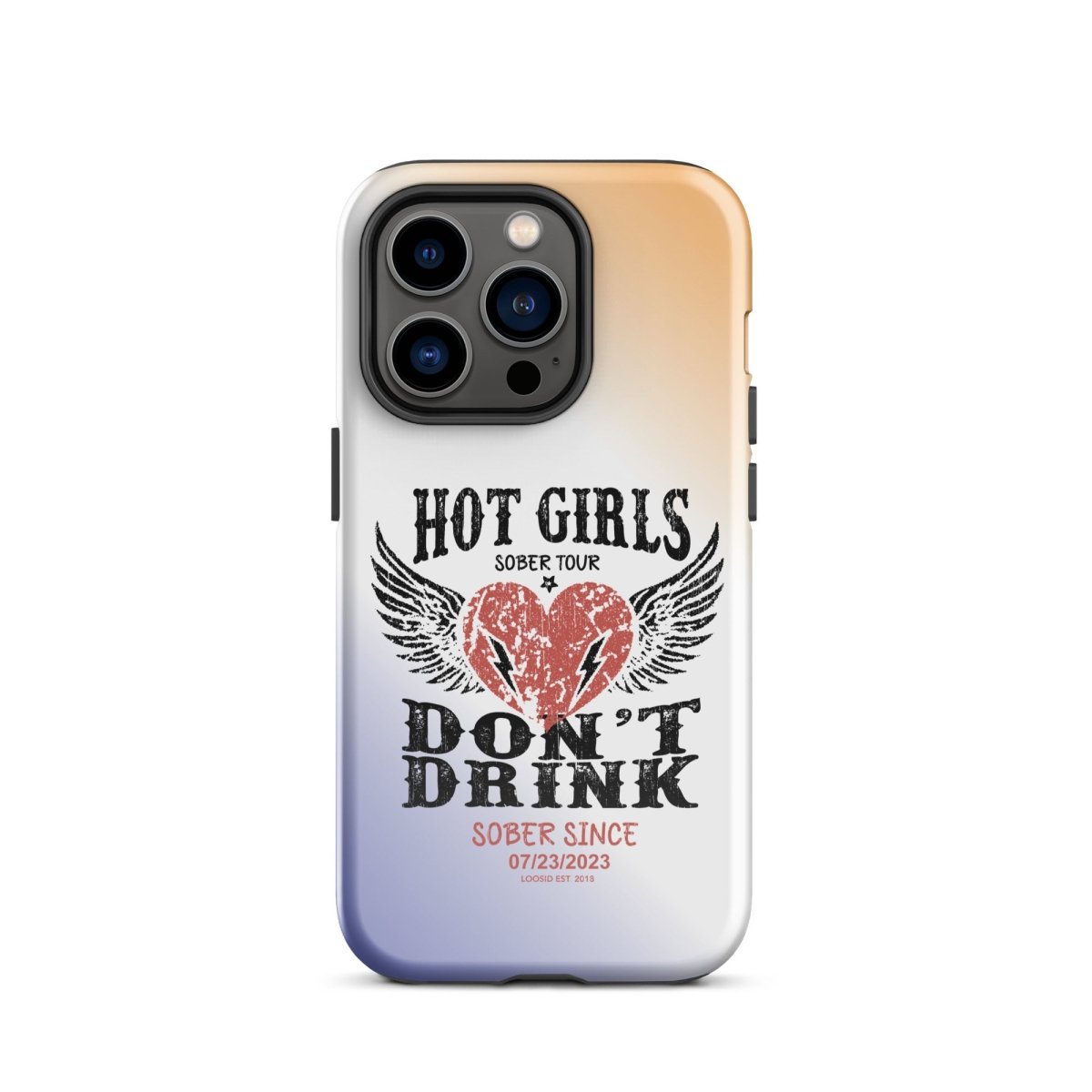 Hot Girls Don't Drink Recovery Phone Case graphic detail (view 14)
