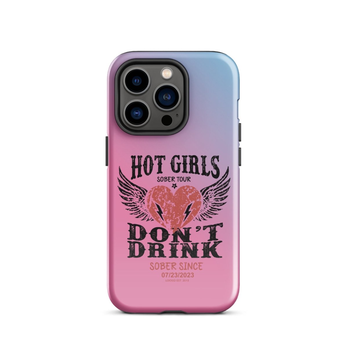 Hot Girls Don't Drink Recovery Phone Case flat lay styled image (view 13)