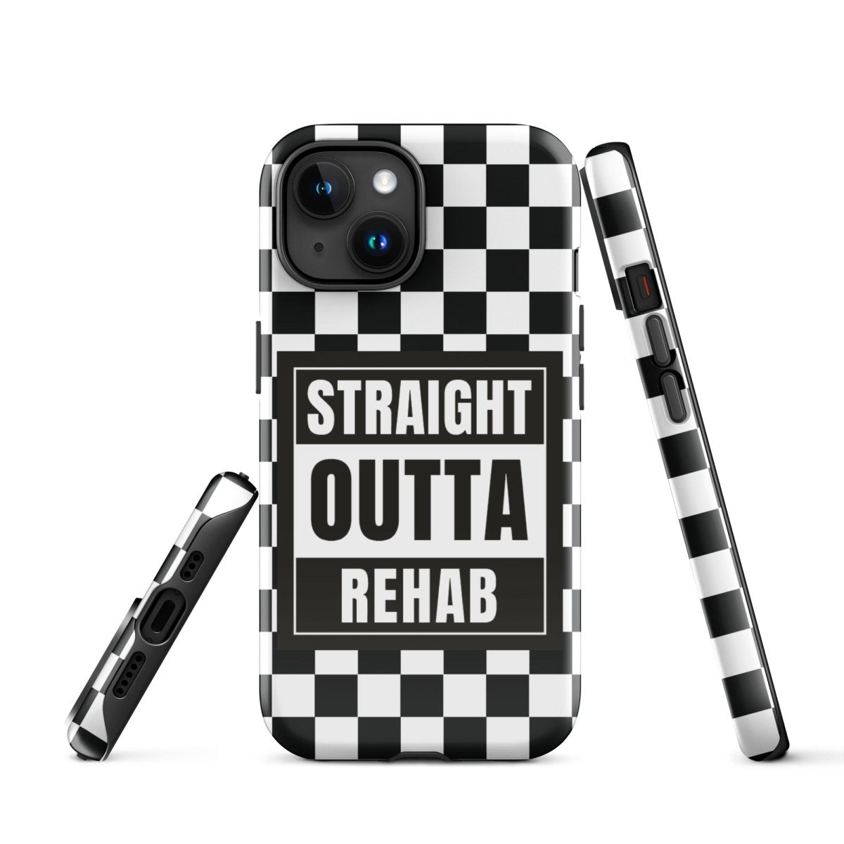 Straight outta of Rehab Recovery Phone Case lifestyle view (view 15)