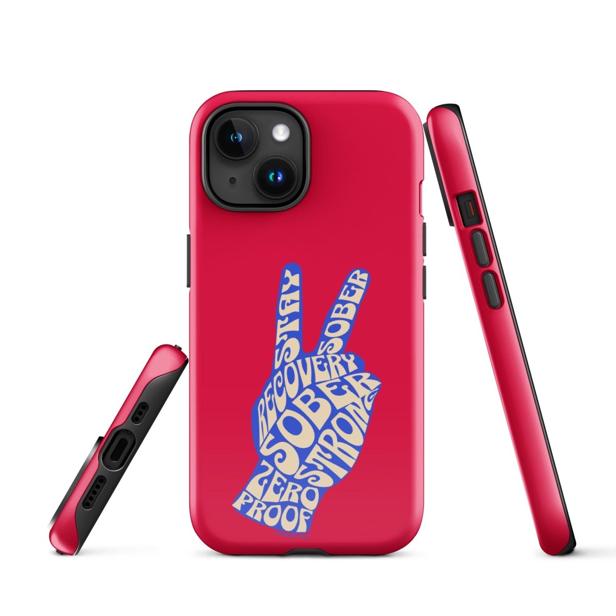 Peace & Sober Recovery Phone Case back view (view 17)