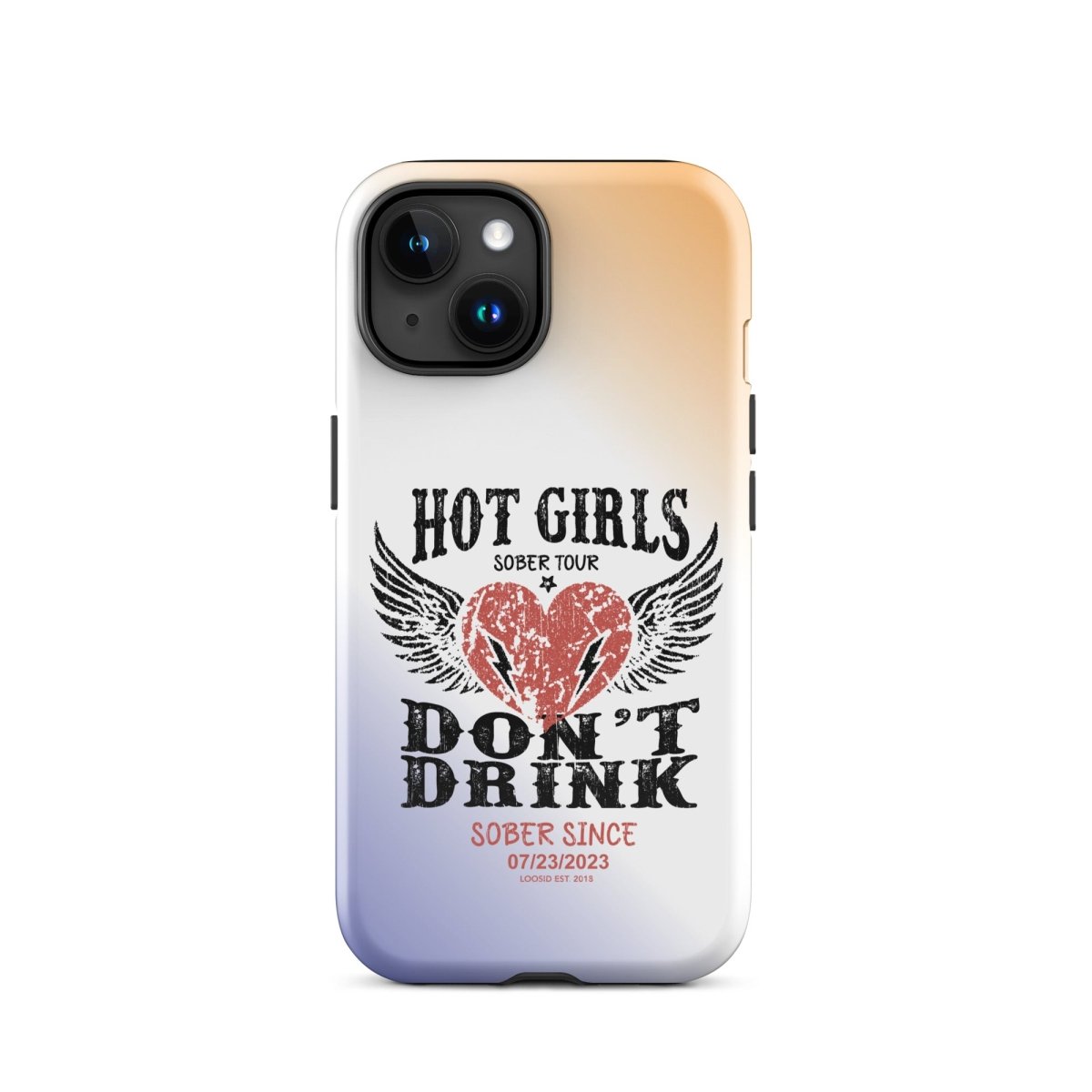 Hot Girls Don't Drink Recovery Phone Case back view (view 17)