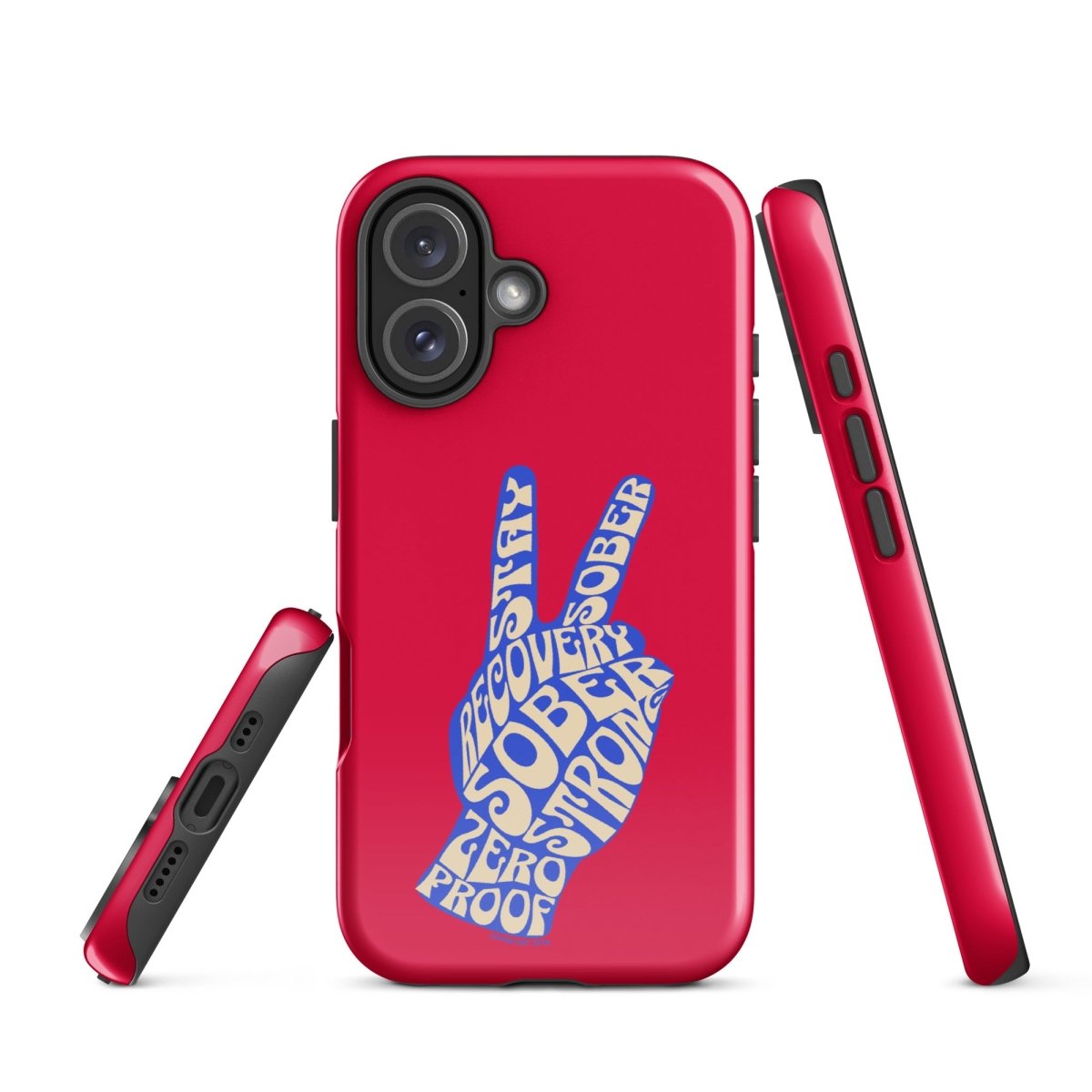 Peace & Sober Recovery Phone Case featuring the design (view 21)