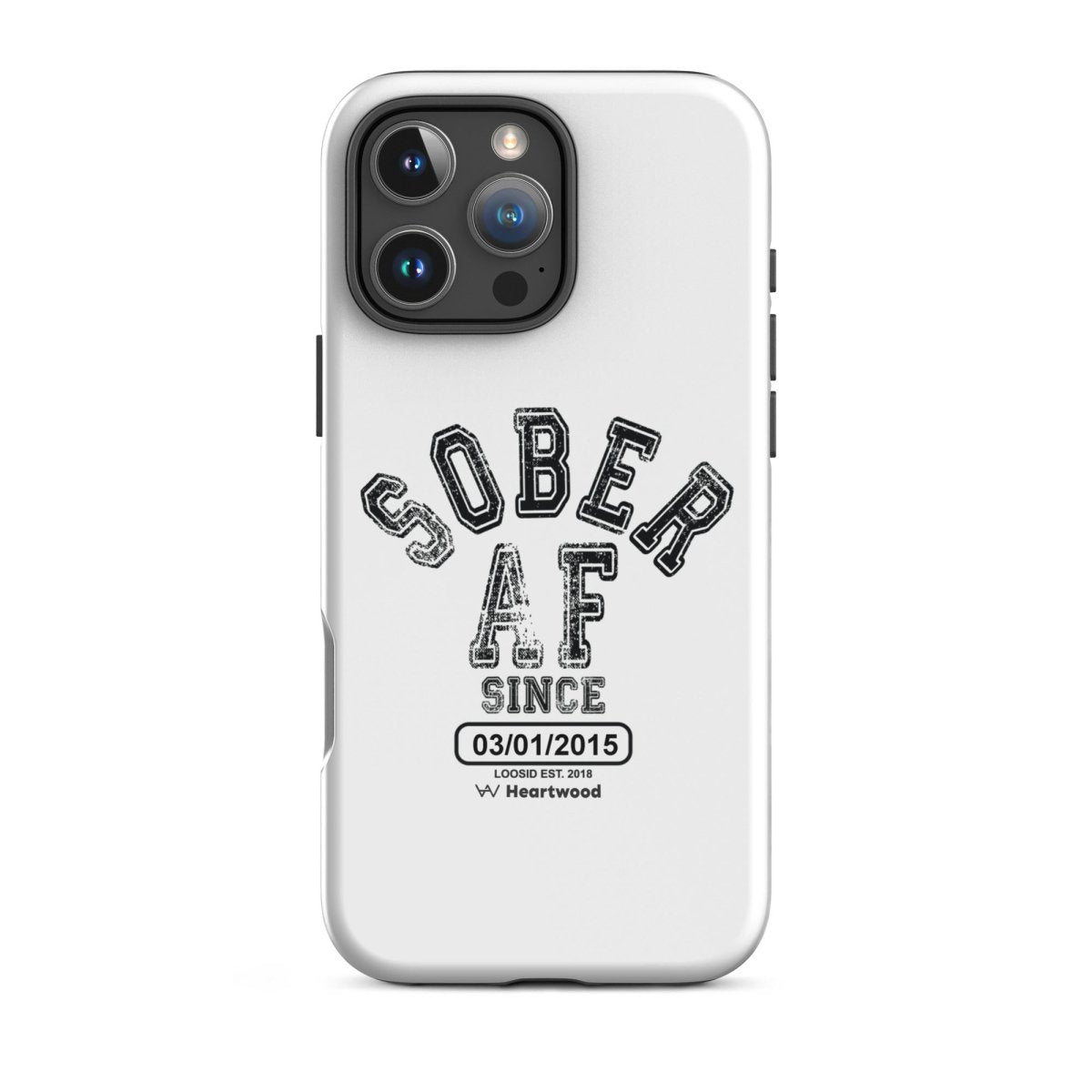 Sober AF Recovery Phone Case flat lay styled image (view 23)