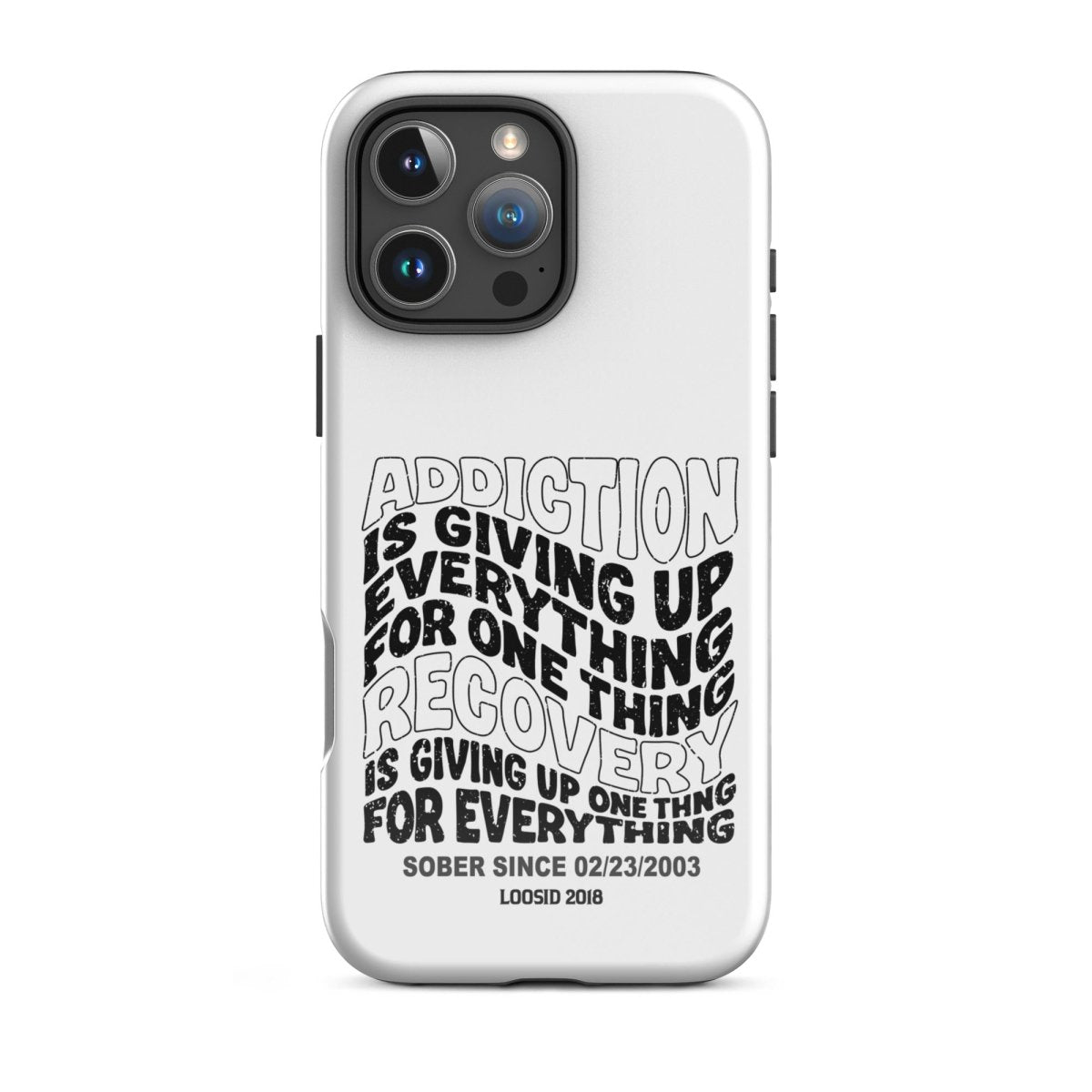 Addiction is Giving Up Recovery Phone Case graphic detail (view 24)