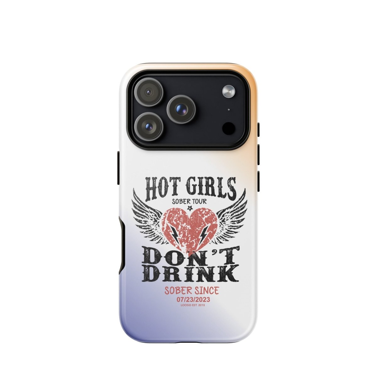 Hot Girls Don't Drink Recovery Phone Case back view (view 27)