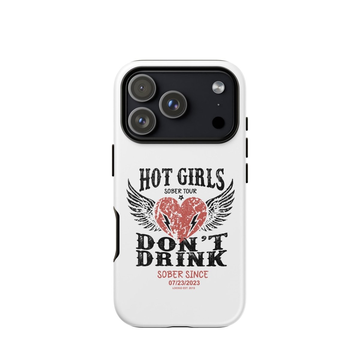 Hot Girls Don't Drink Recovery Phone Case side view (view 26)