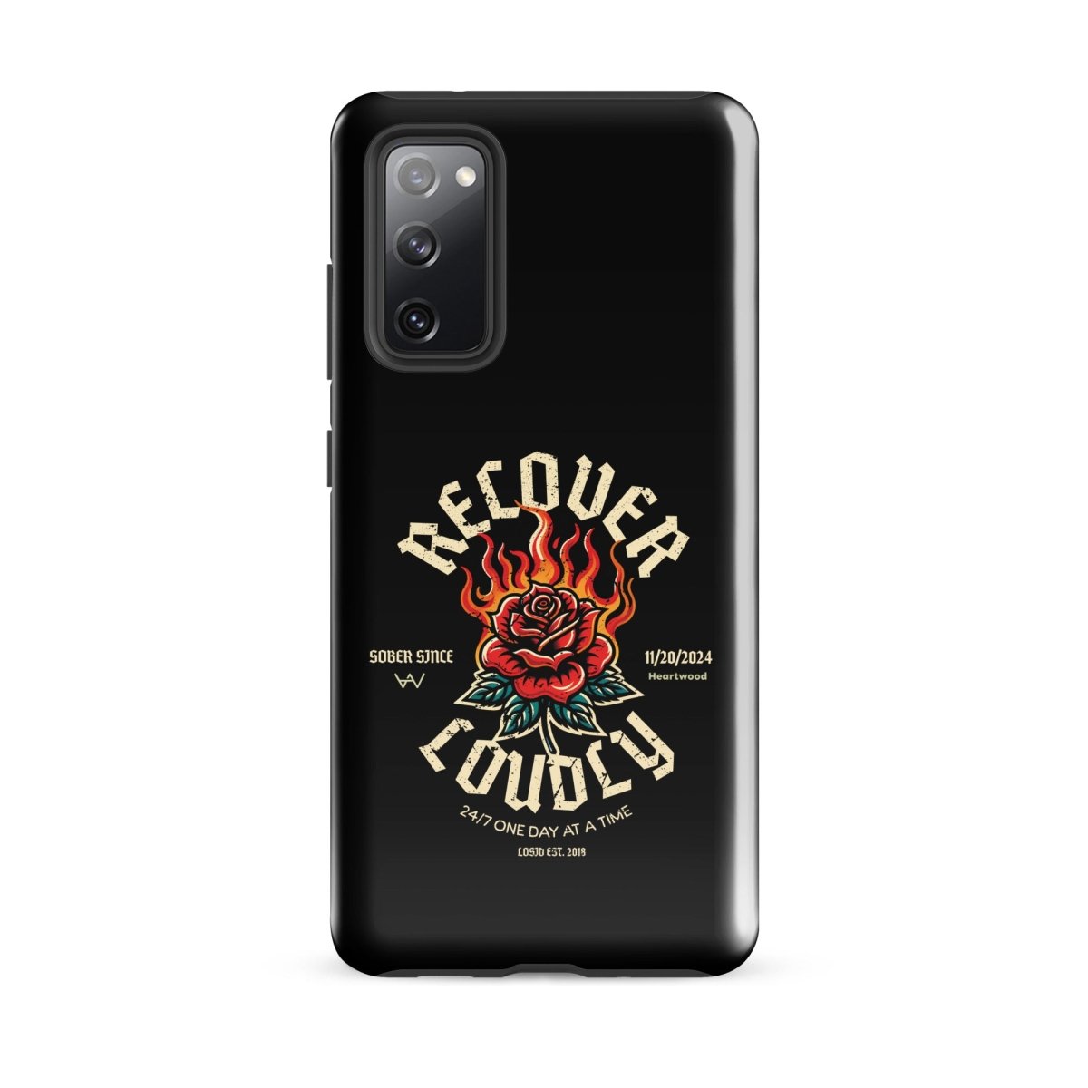 Loosid Recover Loudly Recovery Phone Case featuring the design