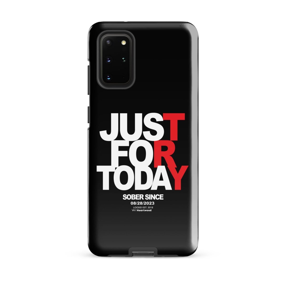 Just For Today Recovery Phone Case flat lay styled image (view 3)