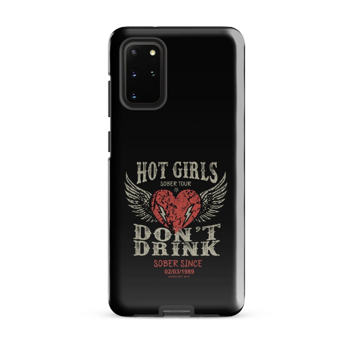 Hot Girls Don't Drink Recovery Phone Case close-up view (view 2)