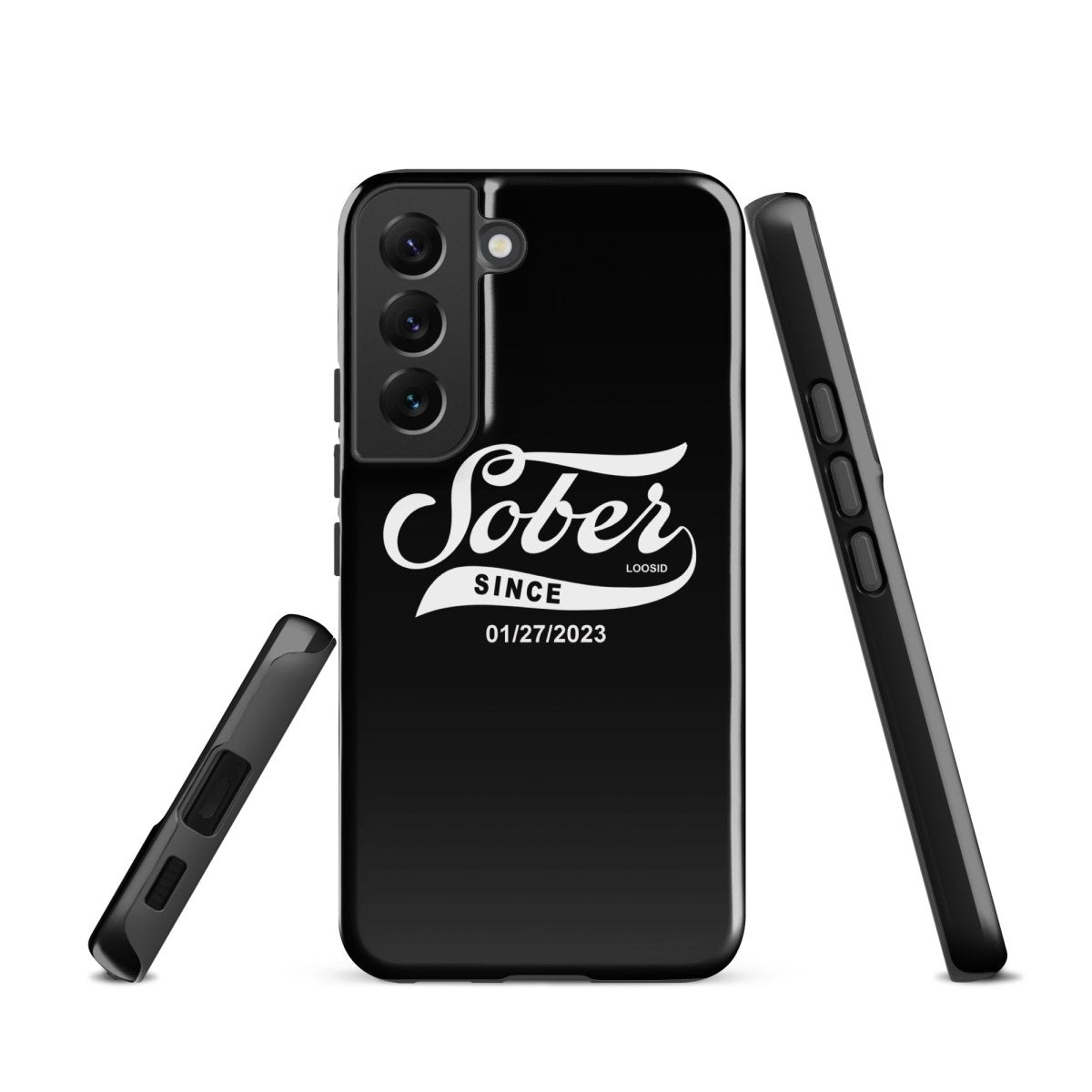 Sober Since Recovery Phone Case flat lay styled image (view 13)