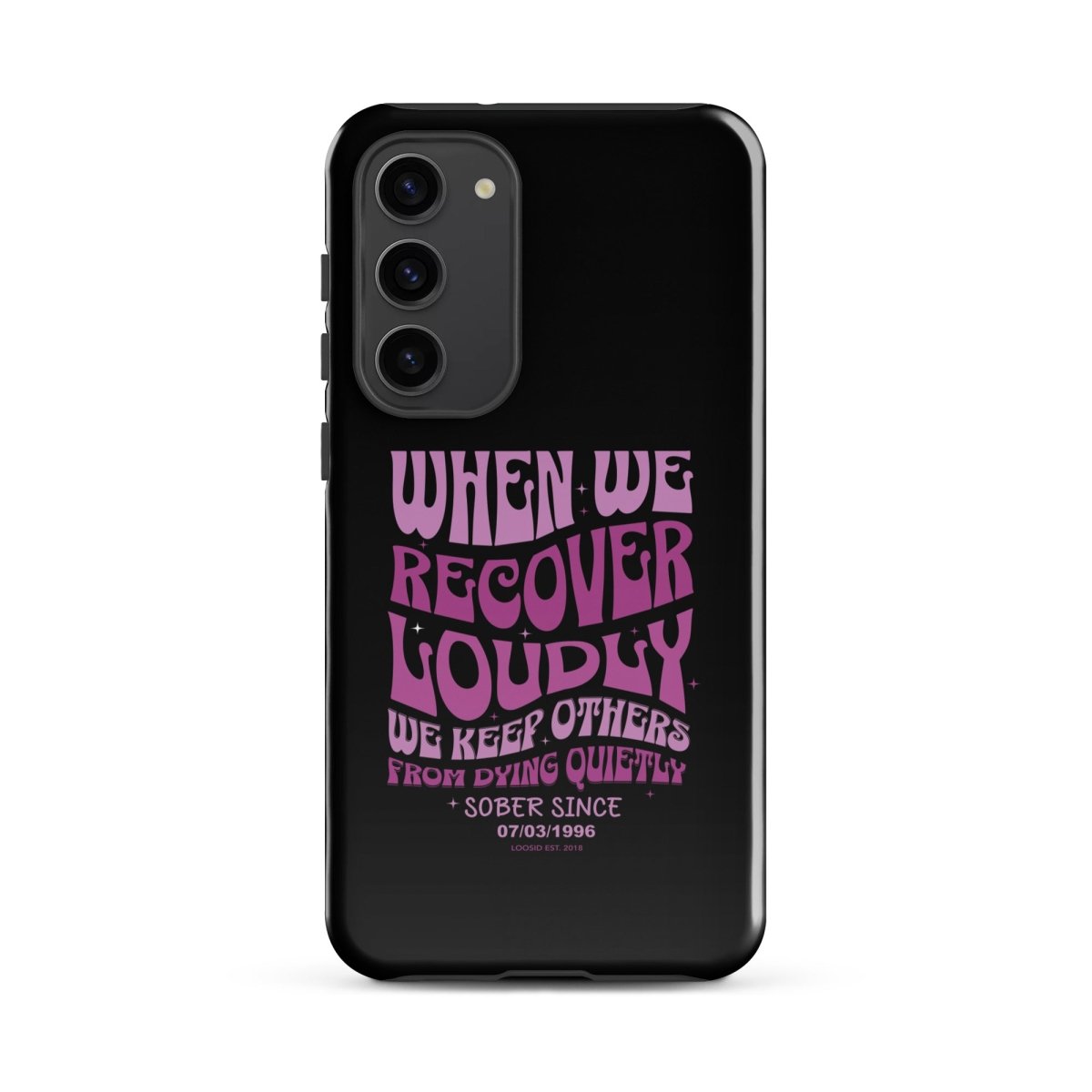 When we recover loudly Recovery Phone Case flat lay styled image (view 13)