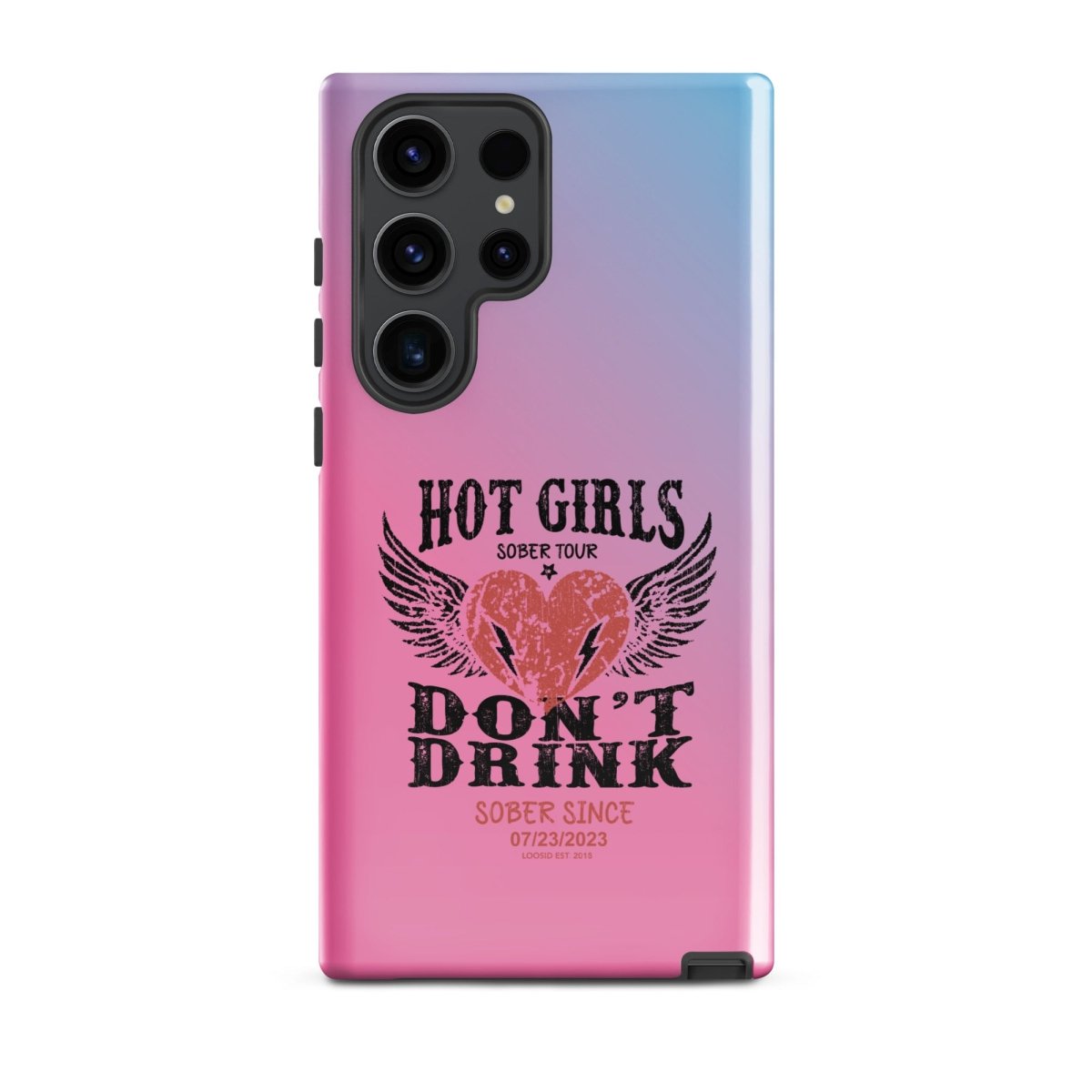Hot Girls don't Drink Recovery Phone Case flat lay styled image (view 13)