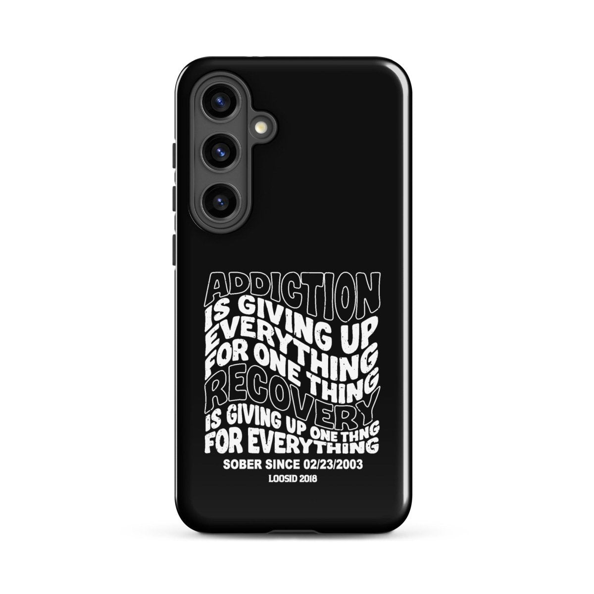 Addiction is Giving Up Recovery Phone Case side view (view 16)