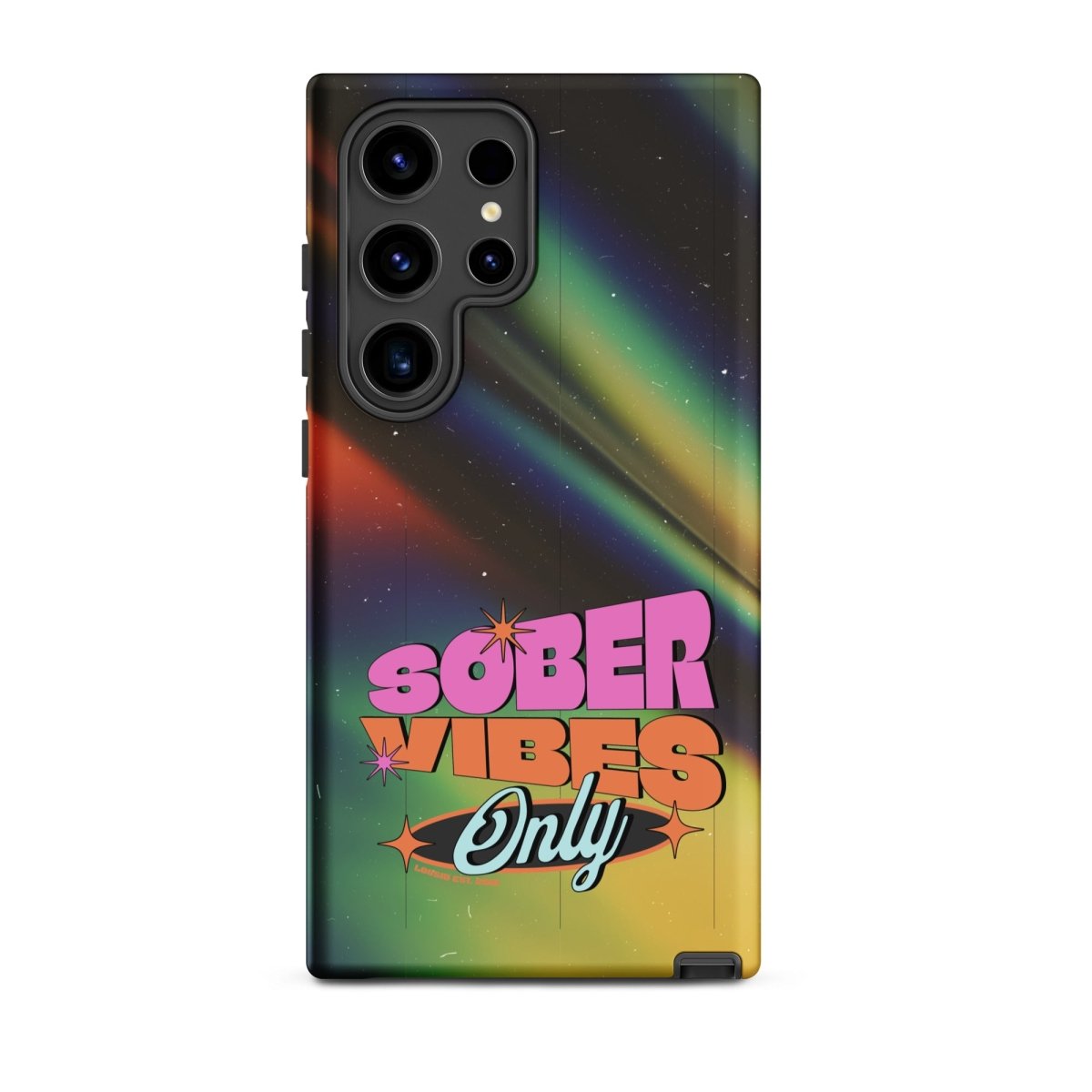 Sober Vibes Recovery Phone Case flat lay styled image (view 3)