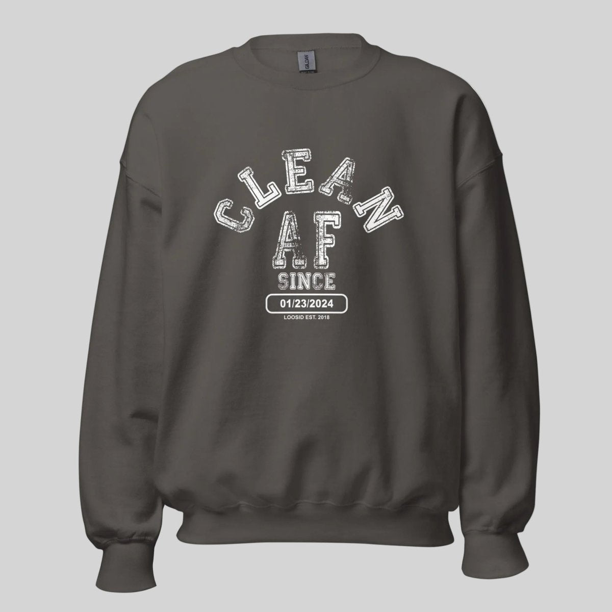 Clean AF Since Sobriety Recovery Hoodie product photo (view 10)