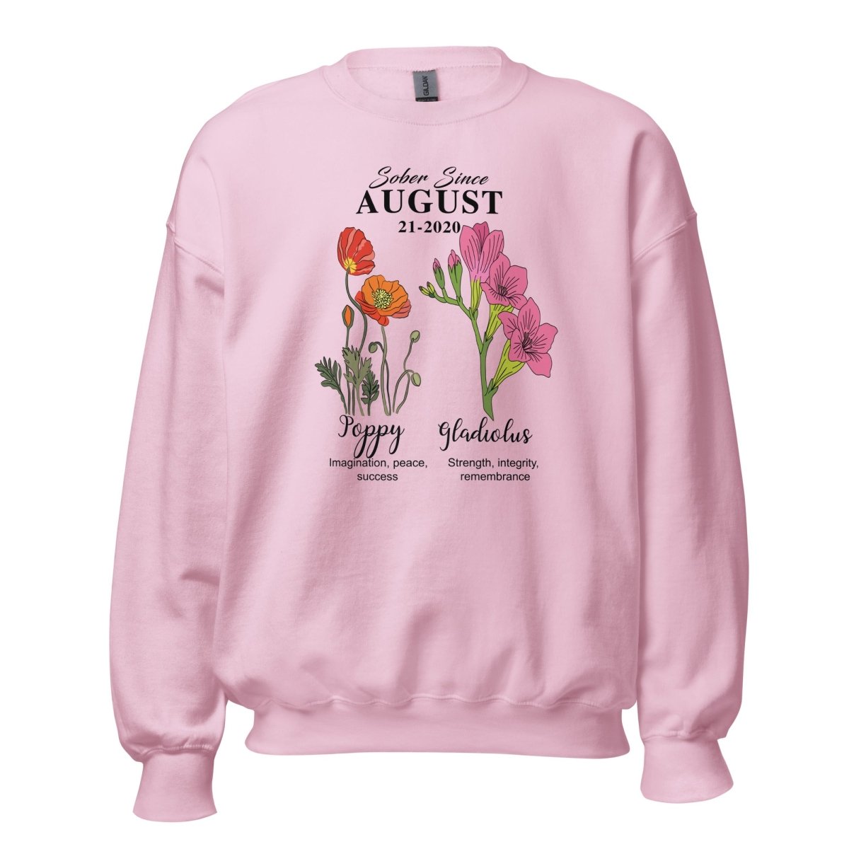Sober Since Monthly Flower Recovery Hoodie featuring the design (view 11)