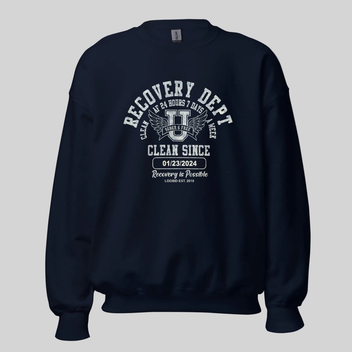 Clean Since Collegiate Recovery Hoodie fit detail (view 9)