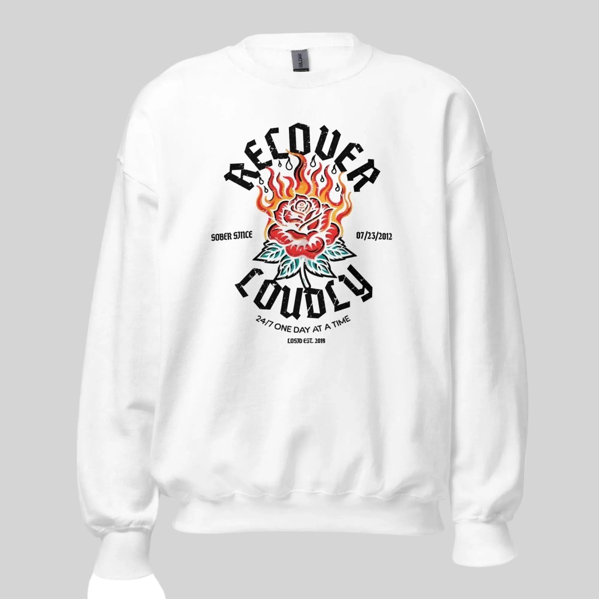 Sobriety Recovery Hoodie packaging detail (view 18)
