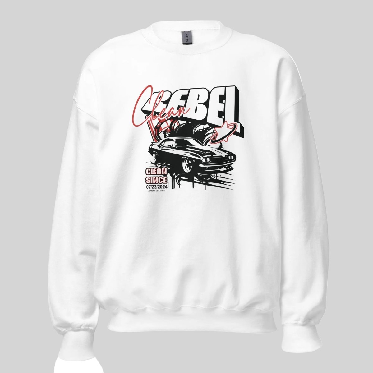 Clean Since Recovery Hoodie lifestyle view (view 5)