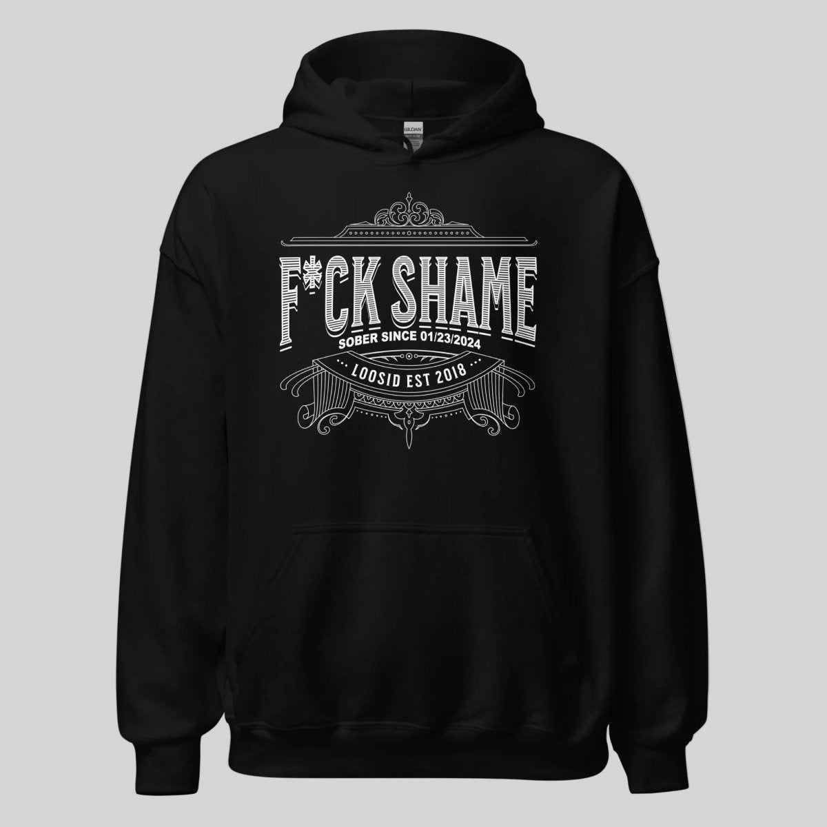 F*ck Shame Recovery Hoodie close-up view (view 22)