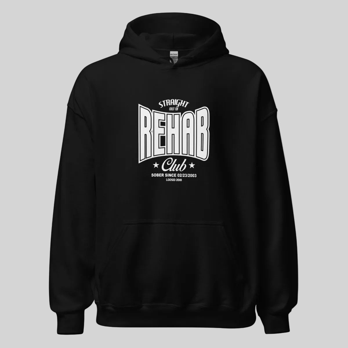 Rehab Recovery Hoodie graphic detail (view 4)