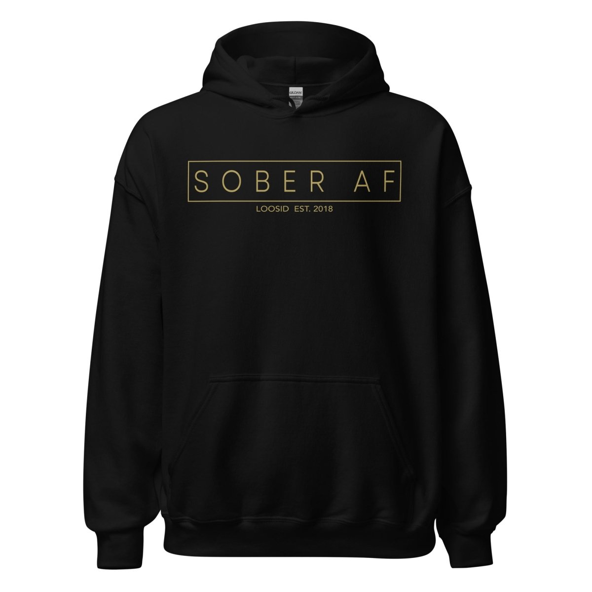 Sober AF Recovery Hoodie featuring the design (view 21)