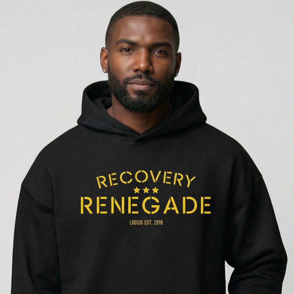 Thankful Recovery Renegade Recovery Hoodie close-up view (view 2)