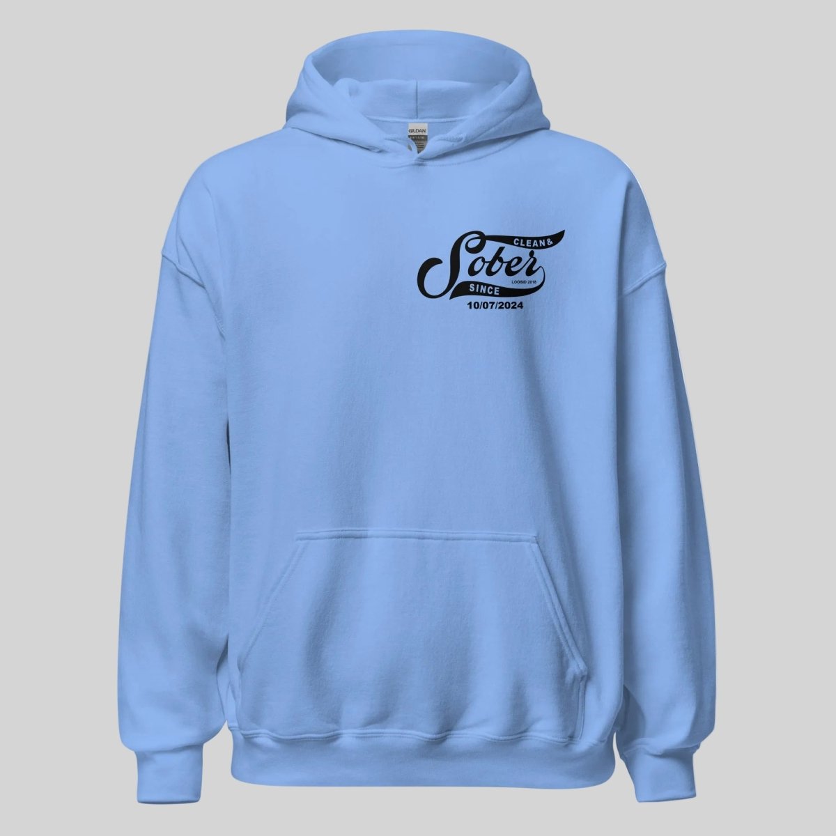 Sober Since Recovery Hoodie back view (view 27)