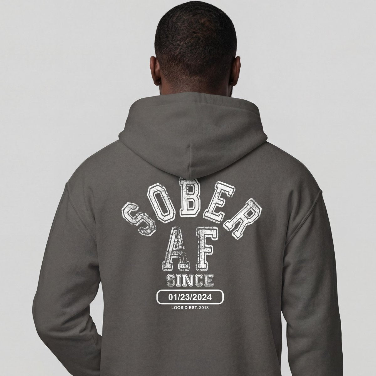 Sober AF Since Recovery Hoodie graphic detail (view 34)
