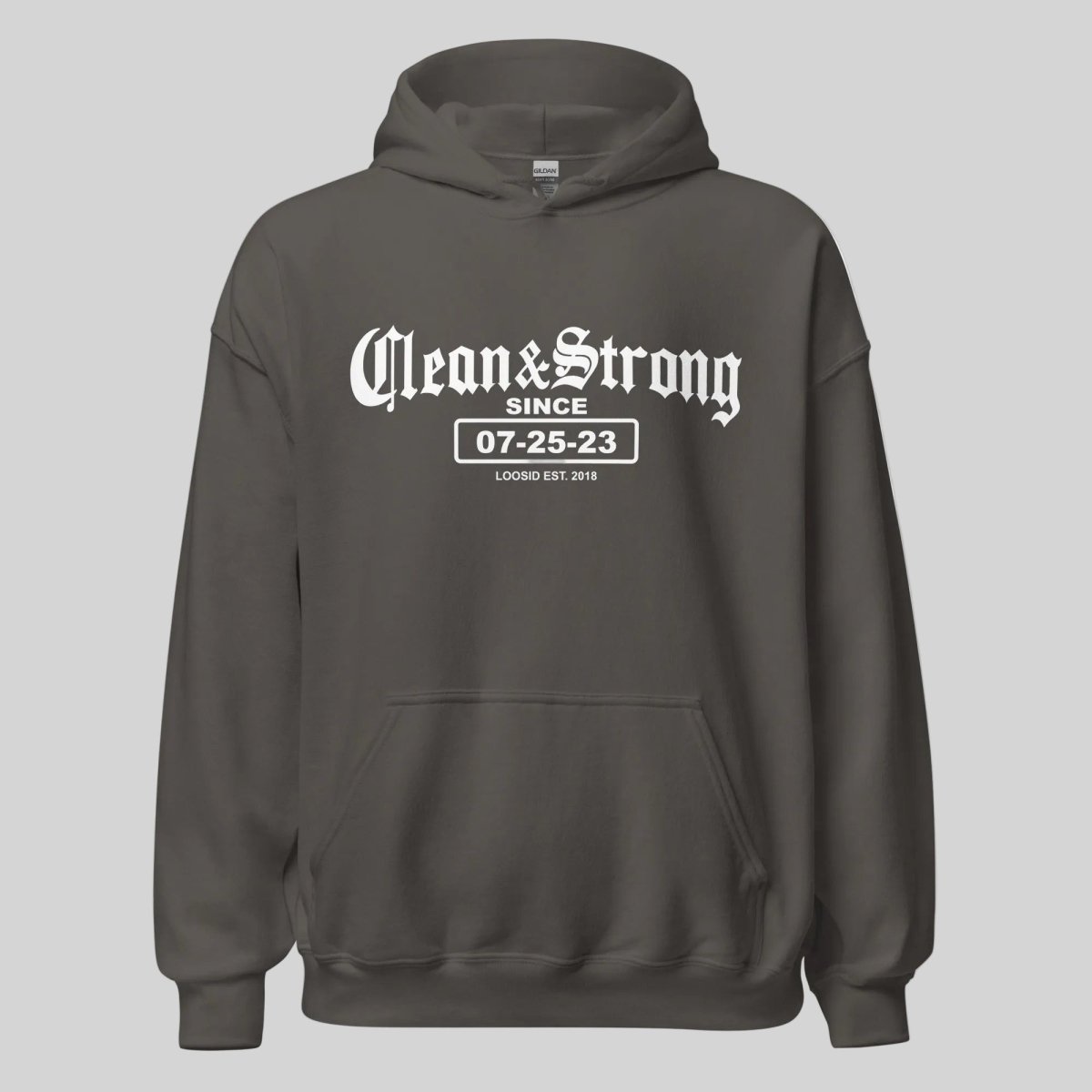 Clean & Strong Old School Recovery Hoodie featuring the design (view 11)