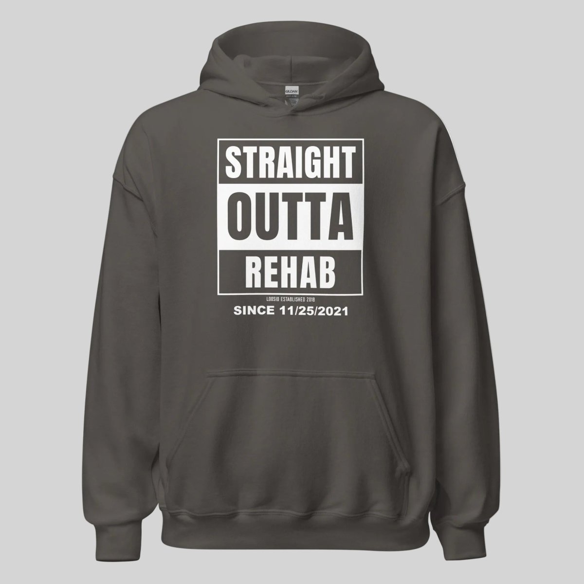 Straight Outta Rehab Recovery Hoodie product photo (view 10)