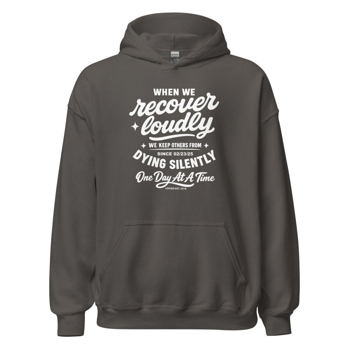 When we recover loudly Recovery Hoodie featuring the design (view 11)