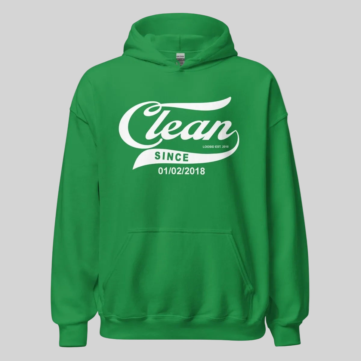 Clean Since Hoodie with Date Recovery Hoodie side view (view 36)