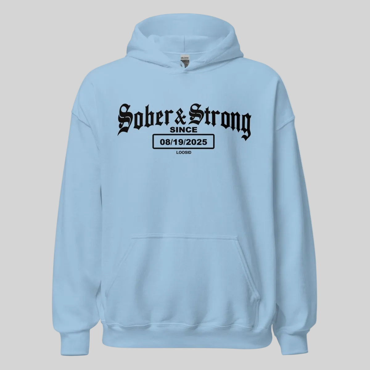 Sober & Strong Old School Recovery Hoodie product photo (view 20)