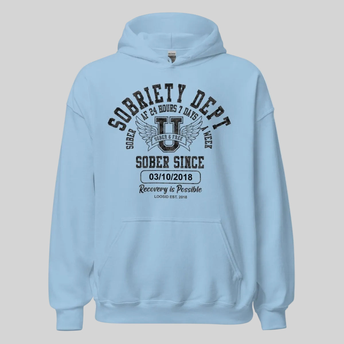 Sobriety Dept Recovery Hoodie product photo (view 30)