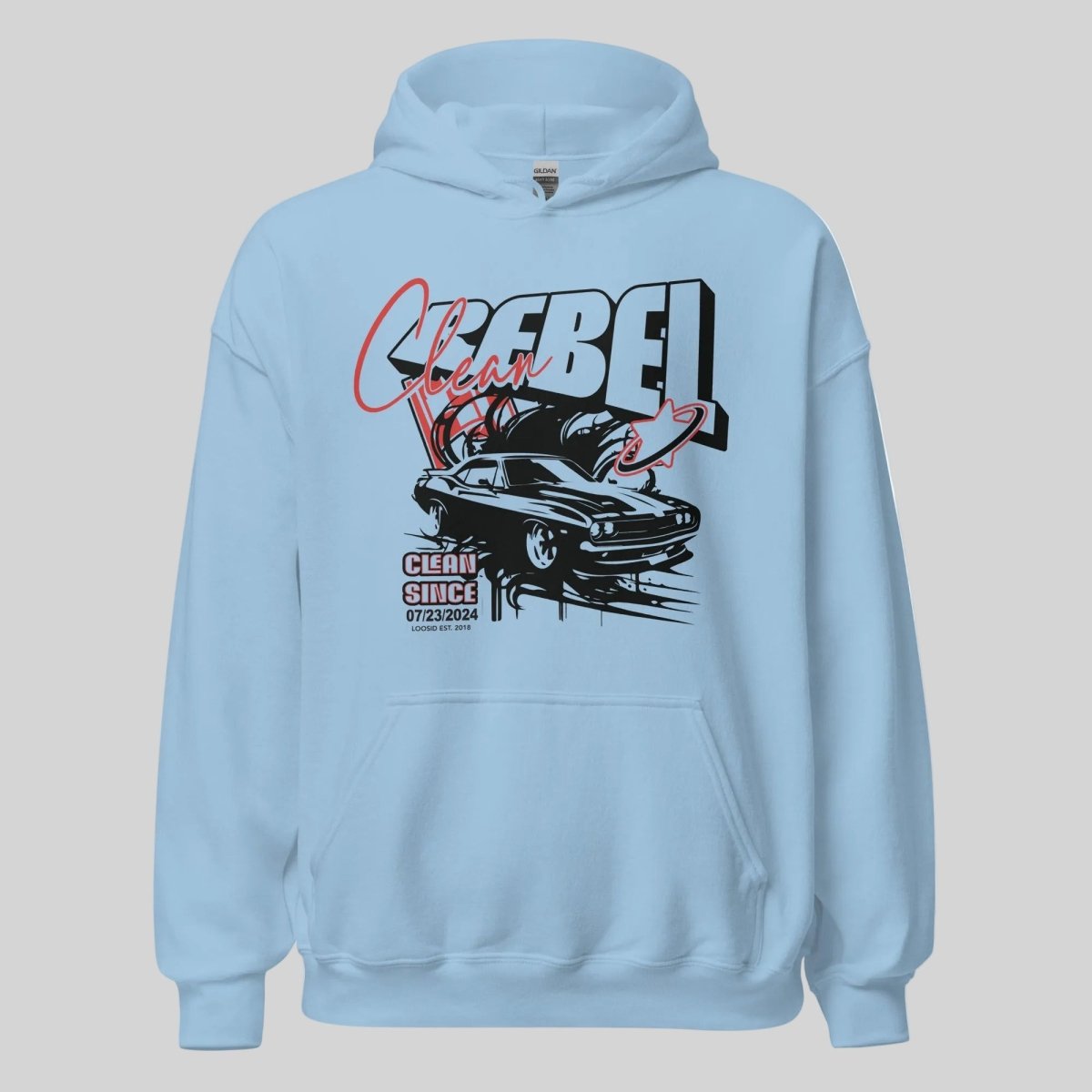 Clean Rebel Custom Recovery Date Recovery Hoodie featuring the design (view 11)