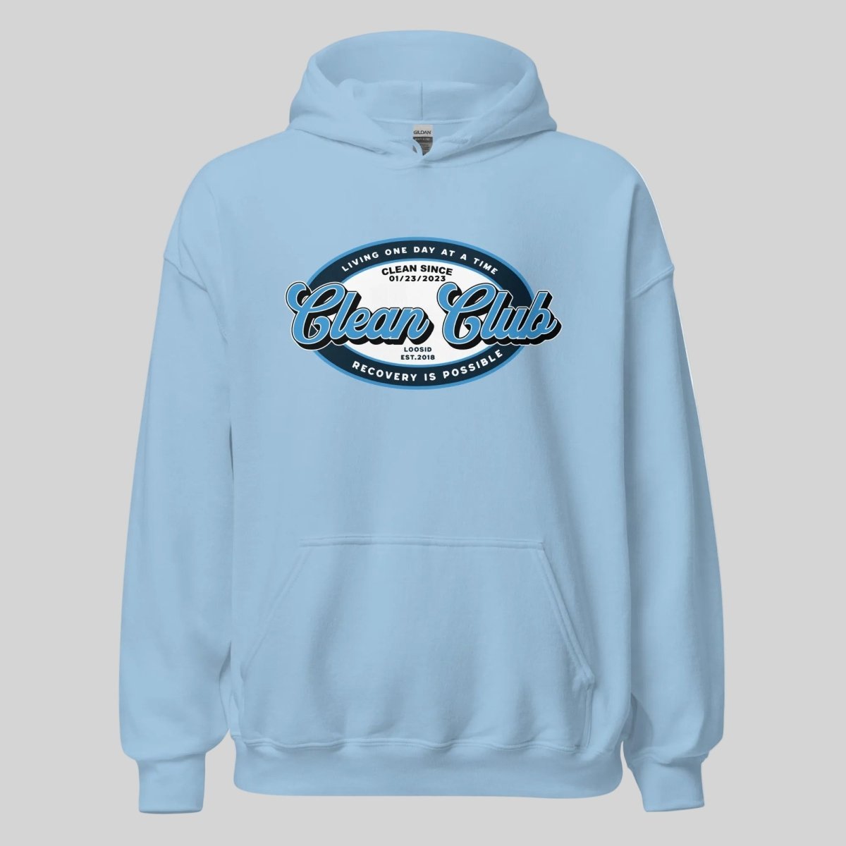Clean Club Badge Recovery Hoodie lifestyle view (view 25)