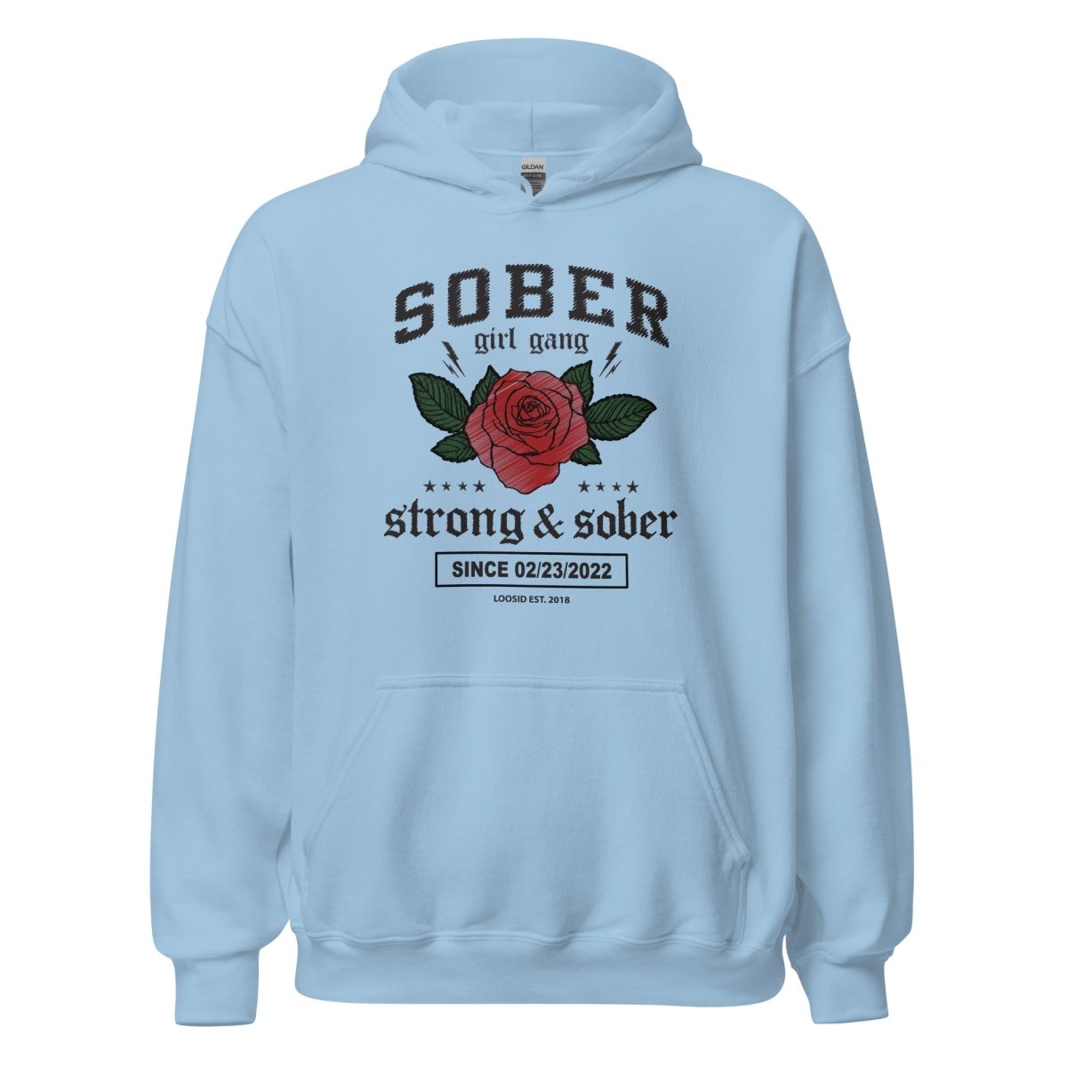 Sober Girl Gang Strong & Sober Crest Recovery Hoodie product photo (view 50)