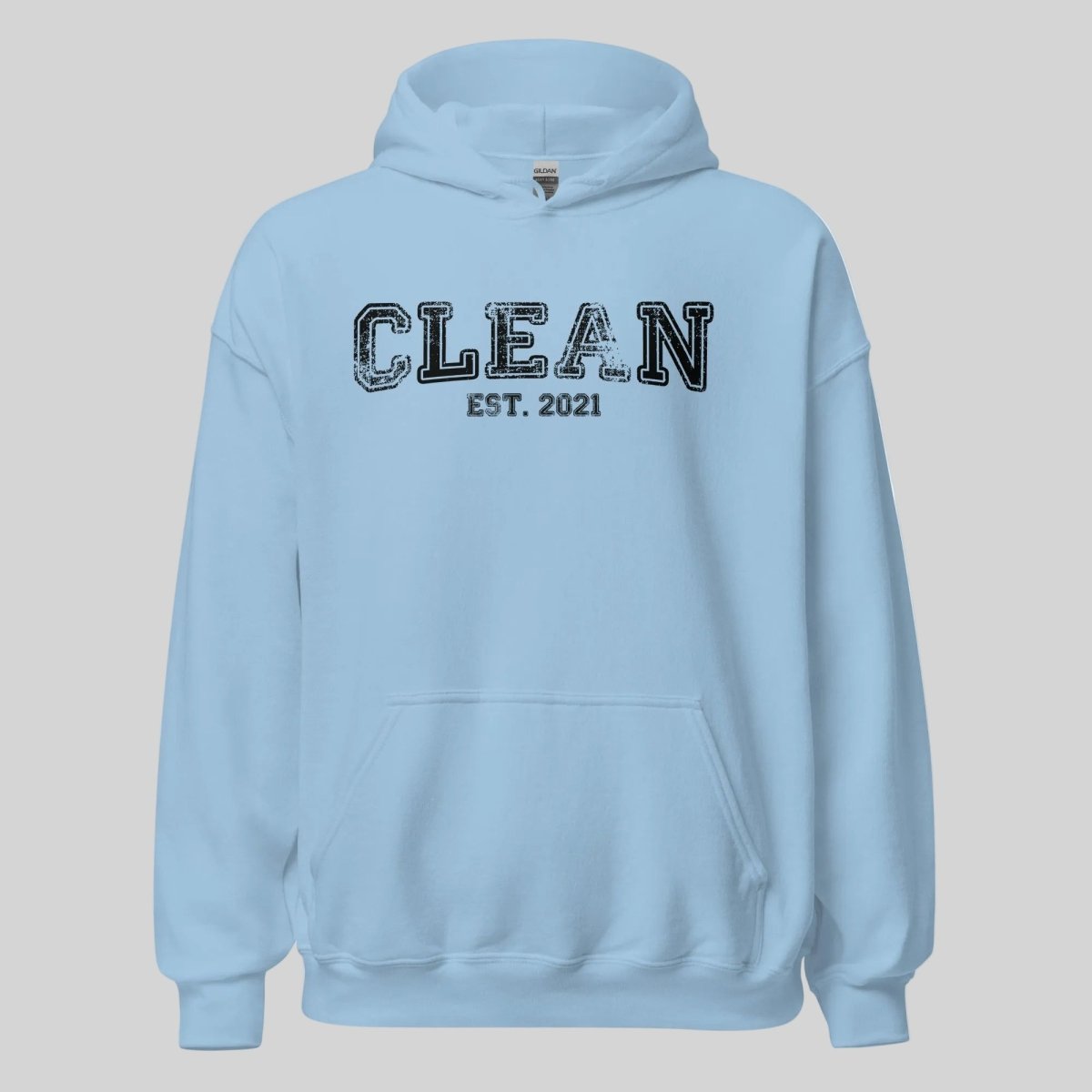 Clean Est. Hoodie w Personalized Recovery Year Recovery Hoodie product photo (view 20)