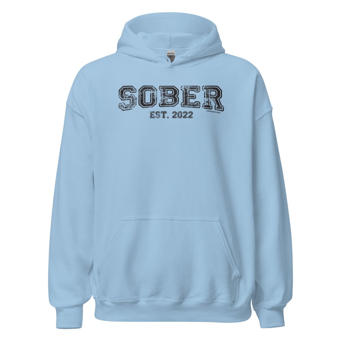 Sober Est. Hoodie w Personalized Sobriety Year Recovery Hoodie featuring the design (view 21)