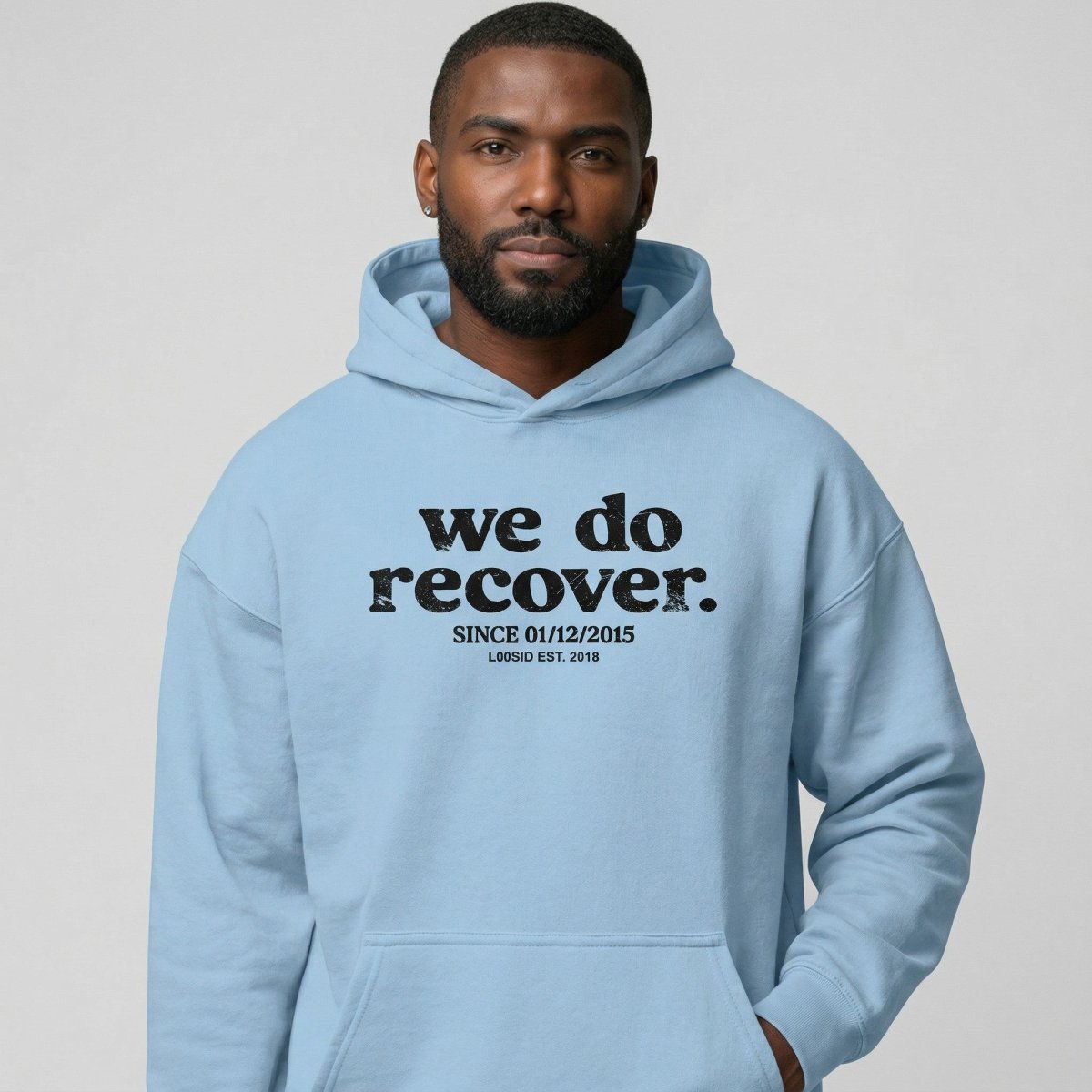 We Do Recover Men's Sober Recovery Hoodie product photo (view 10)