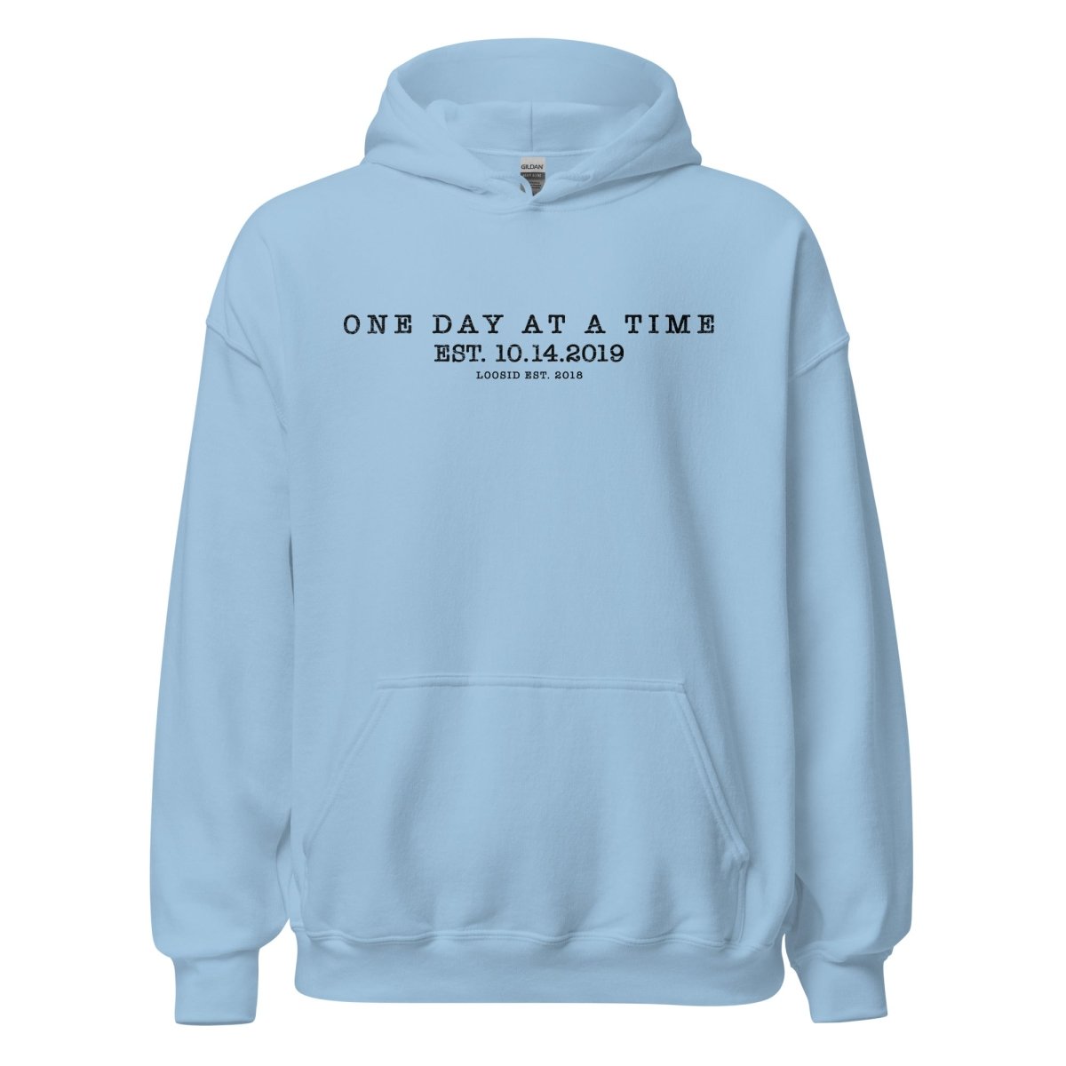 One Day At a Time Recovery Hoodie packaging detail (view 8)
