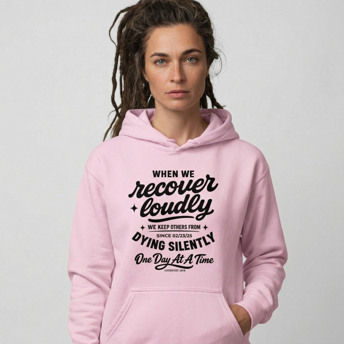 When we recover loudly Recovery Hoodie close-up view (view 22)