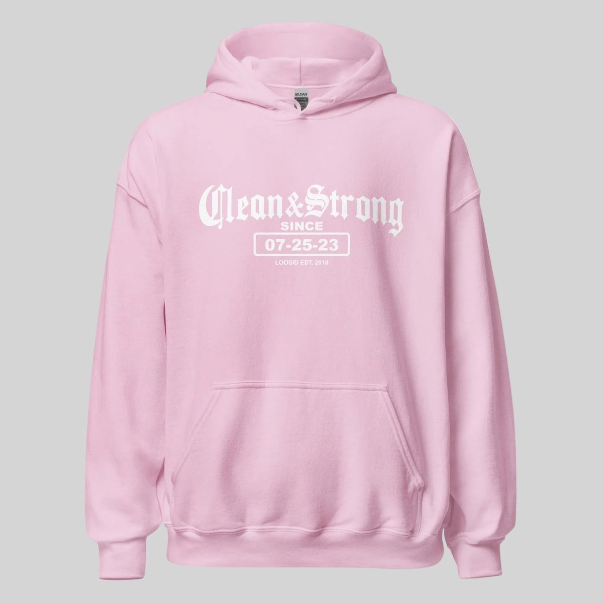 Old School Clean & Strong Recovery Hoodie back view (view 17)