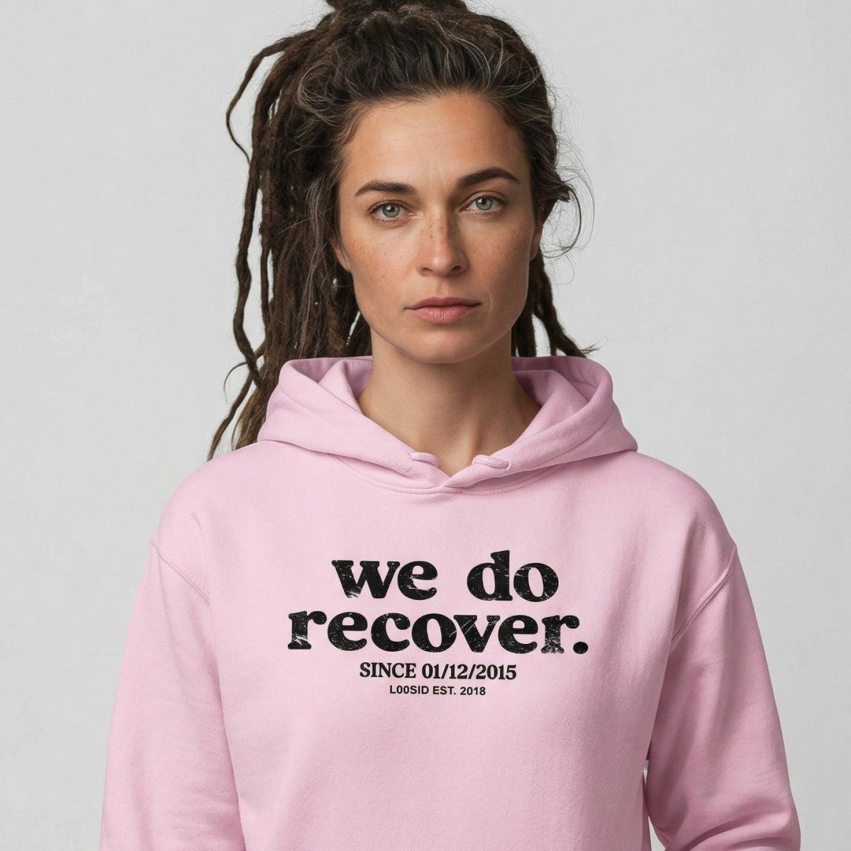 We Do Recover Women's Sober Recovery Hoodie packaging detail (view 18)