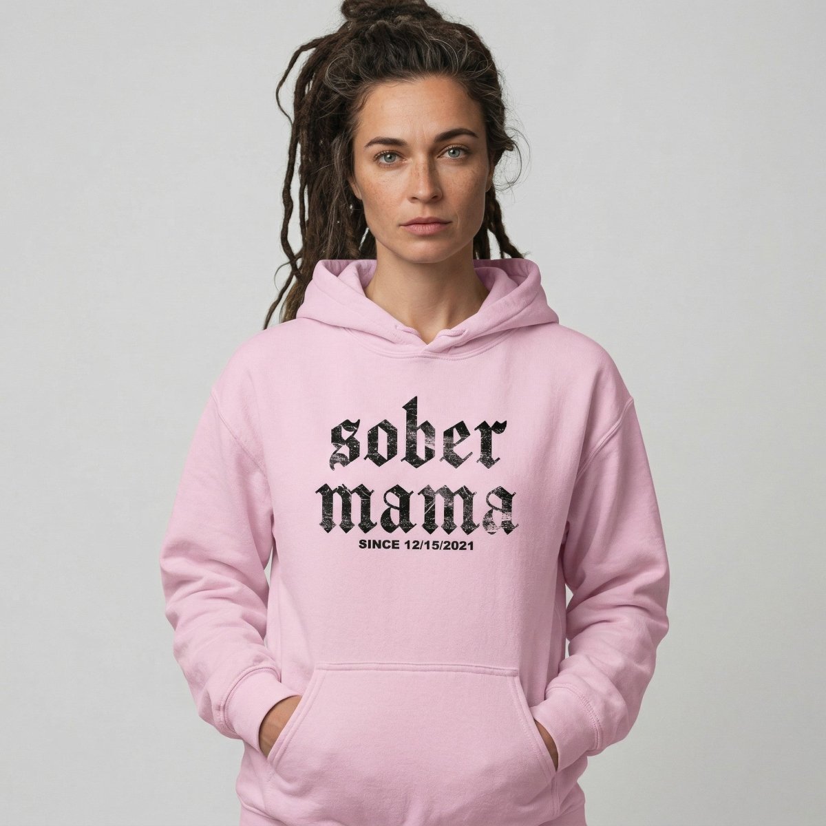 Sober Mama Recovery Hoodie lifestyle view (view 25)
