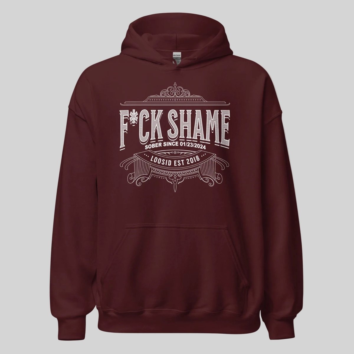 F*ck Shame Recovery Hoodie side view (view 26)
